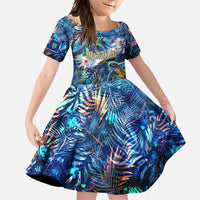 Montserrat Family Matching Short Sleeve Bodycon Dress and Hawaiian Shirt Sea Turtle Tropical Pattern - Wonder Print Shop