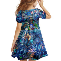 Montserrat Family Matching Short Sleeve Bodycon Dress and Hawaiian Shirt Sea Turtle Tropical Pattern - Wonder Print Shop