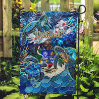 Montserrat Garden Flag Sea Turtle Tropical Pattern - Wonder Print Shop