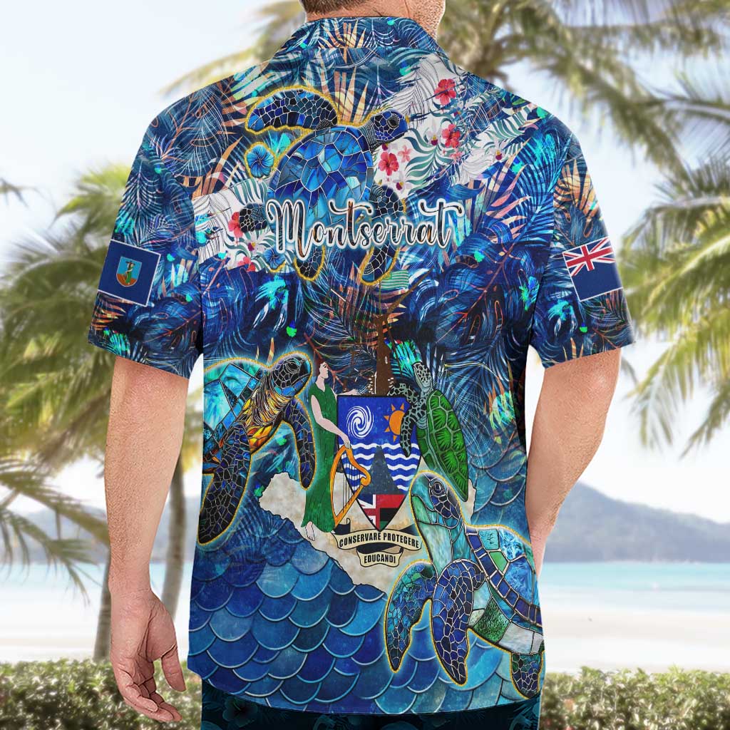 Montserrat Hawaiian Shirt Sea Turtle Tropical Pattern - Wonder Print Shop