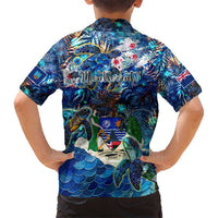 Montserrat Hawaiian Shirt Sea Turtle Tropical Pattern - Wonder Print Shop