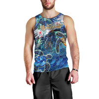 Montserrat Men Tank Top Sea Turtle Tropical Pattern - Wonder Print Shop