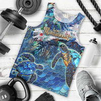 Montserrat Men Tank Top Sea Turtle Tropical Pattern - Wonder Print Shop