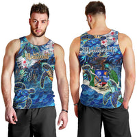 Montserrat Men Tank Top Sea Turtle Tropical Pattern - Wonder Print Shop