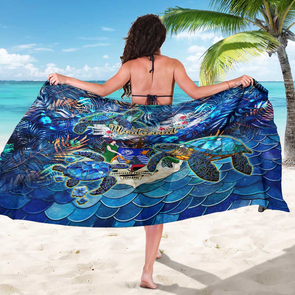 Montserrat Sarong Sea Turtle Tropical Pattern - Wonder Print Shop