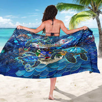 Montserrat Sarong Sea Turtle Tropical Pattern - Wonder Print Shop