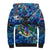 Montserrat Sherpa Hoodie Sea Turtle Tropical Pattern - Wonder Print Shop