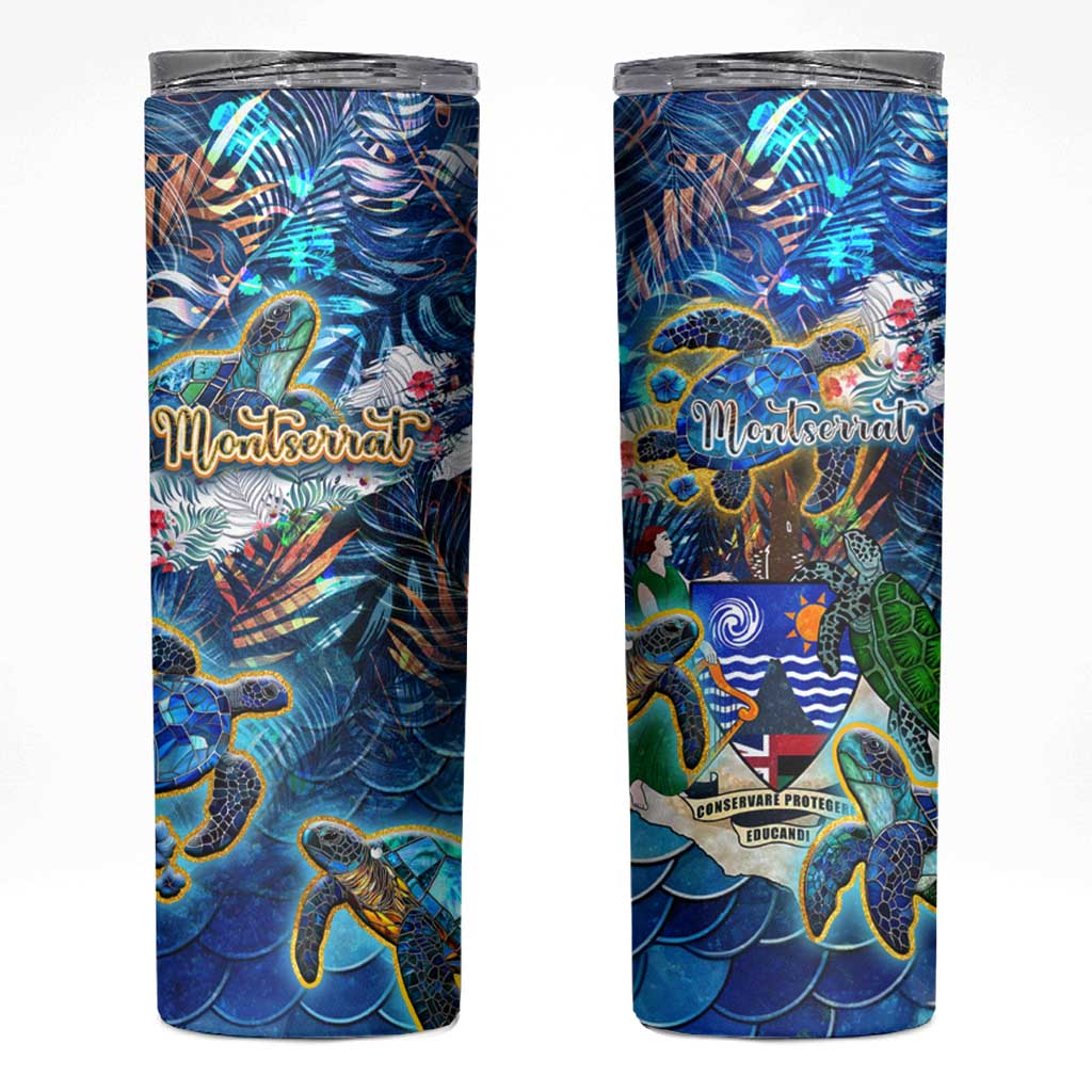 Montserrat Skinny Tumbler Sea Turtle Tropical Pattern - Wonder Print Shop