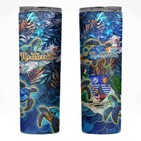 Montserrat Skinny Tumbler Sea Turtle Tropical Pattern - Wonder Print Shop