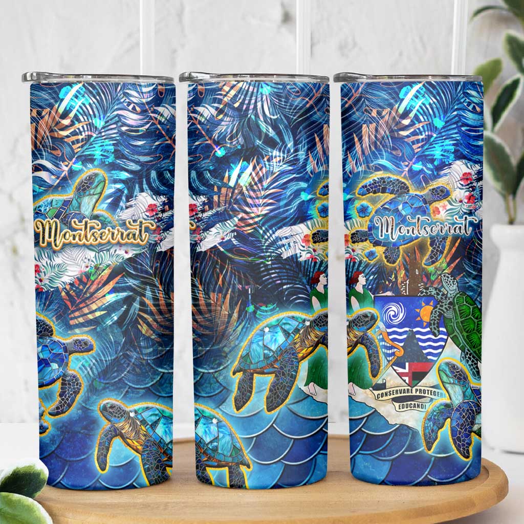 Montserrat Skinny Tumbler Sea Turtle Tropical Pattern - Wonder Print Shop