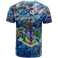 Montserrat T Shirt Sea Turtle Tropical Pattern - Wonder Print Shop