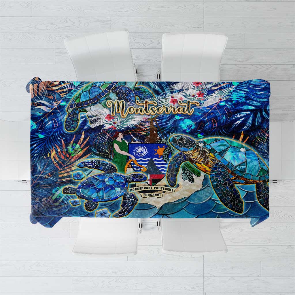Montserrat Tablecloth Sea Turtle Tropical Pattern - Wonder Print Shop