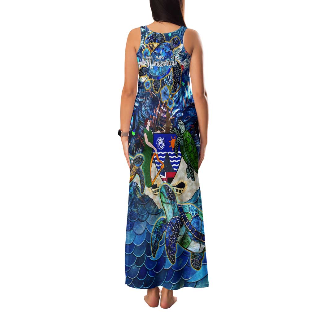 Montserrat Tank Maxi Dress Sea Turtle Tropical Pattern - Wonder Print Shop