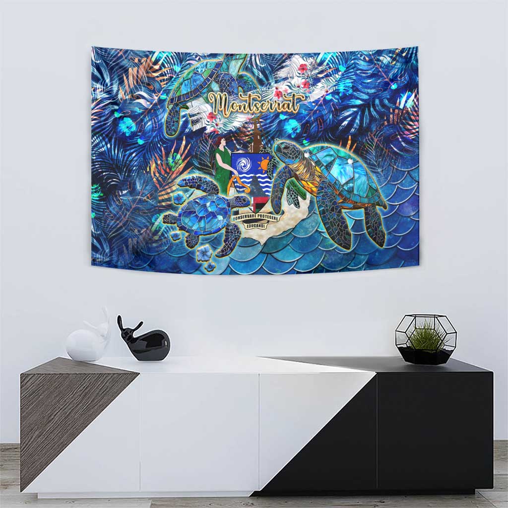 Montserrat Tapestry Sea Turtle Tropical Pattern - Wonder Print Shop