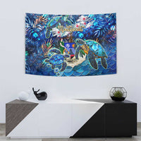 Montserrat Tapestry Sea Turtle Tropical Pattern - Wonder Print Shop