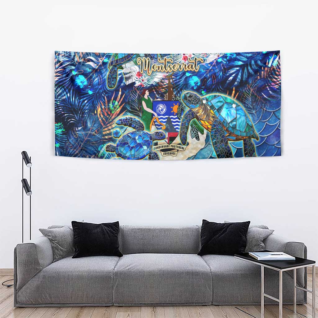 Montserrat Tapestry Sea Turtle Tropical Pattern - Wonder Print Shop
