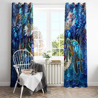 Montserrat Window Curtain Sea Turtle Tropical Pattern - Wonder Print Shop