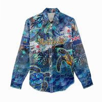 Montserrat Women Casual Shirt Sea Turtle Tropical Pattern - Wonder Print Shop