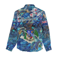 Montserrat Women Casual Shirt Sea Turtle Tropical Pattern - Wonder Print Shop