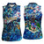 Montserrat Women Sleeveless Polo Shirt Sea Turtle Tropical Pattern - Wonder Print Shop