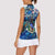 Montserrat Women Sleeveless Polo Shirt Sea Turtle Tropical Pattern - Wonder Print Shop