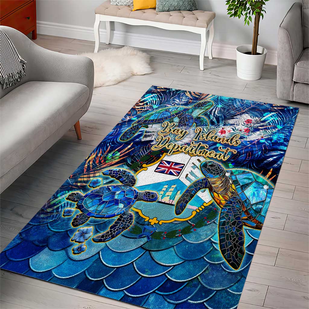 Bay Islands Department Area Rug Sea Turtle Tropical Pattern
