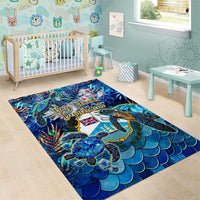 Bay Islands Department Area Rug Sea Turtle Tropical Pattern