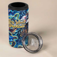 Bay Islands Department 4 in 1 Can Cooler Tumbler Sea Turtle Tropical Pattern