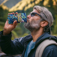 Bay Islands Department 4 in 1 Can Cooler Tumbler Sea Turtle Tropical Pattern