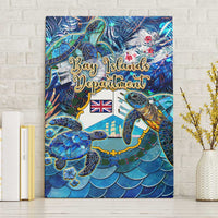 Bay Islands Department Canvas Wall Art Sea Turtle Tropical Pattern
