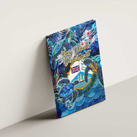 Bay Islands Department Canvas Wall Art Sea Turtle Tropical Pattern