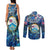 Bay Islands Department Couples Matching Tank Maxi Dress and Long Sleeve Button Shirt Sea Turtle Tropical Pattern