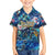 Bay Islands Department Family Matching Long Sleeve Bodycon Dress and Hawaiian Shirt Sea Turtle Tropical Pattern