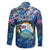 Bay Islands Department Family Matching Mermaid Dress and Hawaiian Shirt Sea Turtle Tropical Pattern