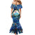 Bay Islands Department Family Matching Mermaid Dress and Hawaiian Shirt Sea Turtle Tropical Pattern