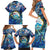 Bay Islands Department Family Matching Short Sleeve Bodycon Dress and Hawaiian Shirt Sea Turtle Tropical Pattern - Wonder Print Shop