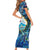 Bay Islands Department Family Matching Short Sleeve Bodycon Dress and Hawaiian Shirt Sea Turtle Tropical Pattern - Wonder Print Shop