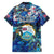 Bay Islands Department Family Matching Summer Maxi Dress and Hawaiian Shirt Sea Turtle Tropical Pattern - Wonder Print Shop