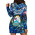 Bay Islands Department Hoodie Dress Sea Turtle Tropical Pattern - Wonder Print Shop