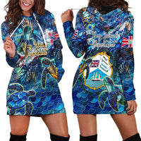 Bay Islands Department Hoodie Dress Sea Turtle Tropical Pattern - Wonder Print Shop