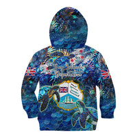 Bay Islands Department Kid Hoodie Sea Turtle Tropical Pattern - Wonder Print Shop