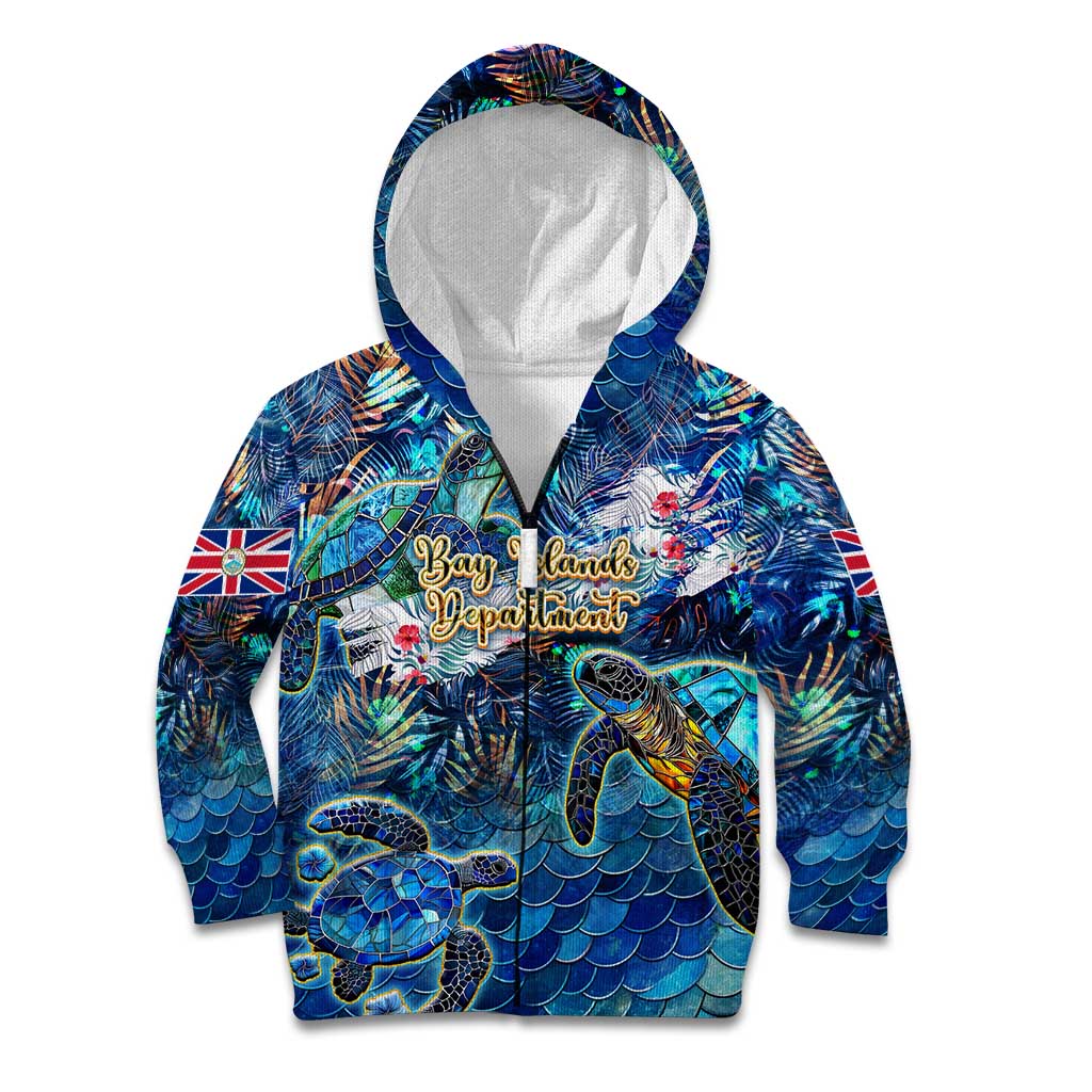 Bay Islands Department Kid Hoodie Sea Turtle Tropical Pattern - Wonder Print Shop