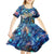 Bay Islands Department Kid Short Sleeve Dress Sea Turtle Tropical Pattern - Wonder Print Shop