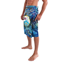 Bay Islands Department Lavalava Sea Turtle Tropical Pattern - Wonder Print Shop