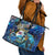Bay Islands Department Leather Tote Bag Sea Turtle Tropical Pattern