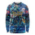 Bay Islands Department Long Sleeve Shirt Sea Turtle Tropical Pattern - Wonder Print Shop