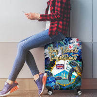 Bay Islands Department Luggage Cover Sea Turtle Tropical Pattern - Wonder Print Shop