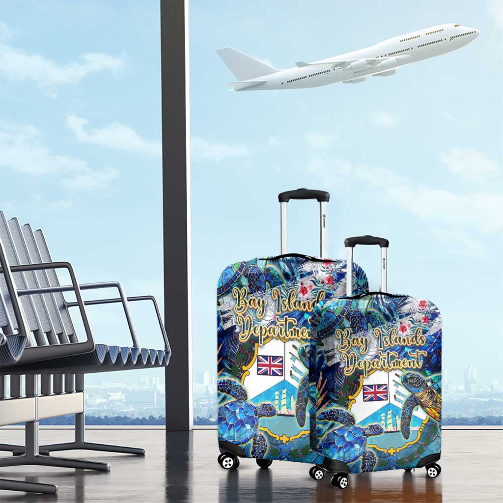 Bay Islands Department Luggage Cover Sea Turtle Tropical Pattern - Wonder Print Shop