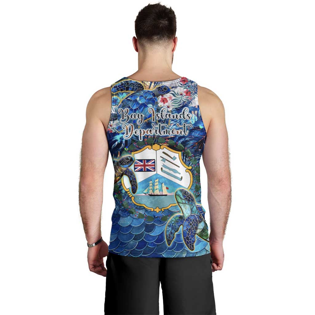 Bay Islands Department Men Tank Top Sea Turtle Tropical Pattern - Wonder Print Shop