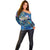 Bay Islands Department Off Shoulder Sweater Sea Turtle Tropical Pattern - Wonder Print Shop